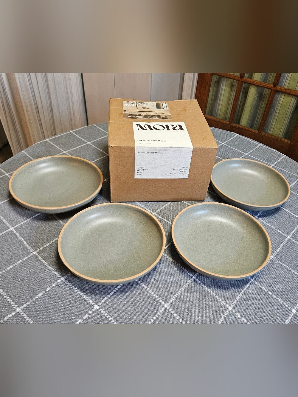 Mora Ceramic Pottery Dinner Plates (Set of 4)